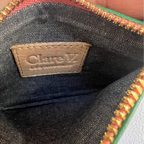 NEW CLARE V. Coin Clutch + CV Matches
Emerald Green Pink Italian Nappa Gold - Picture 4 of 12